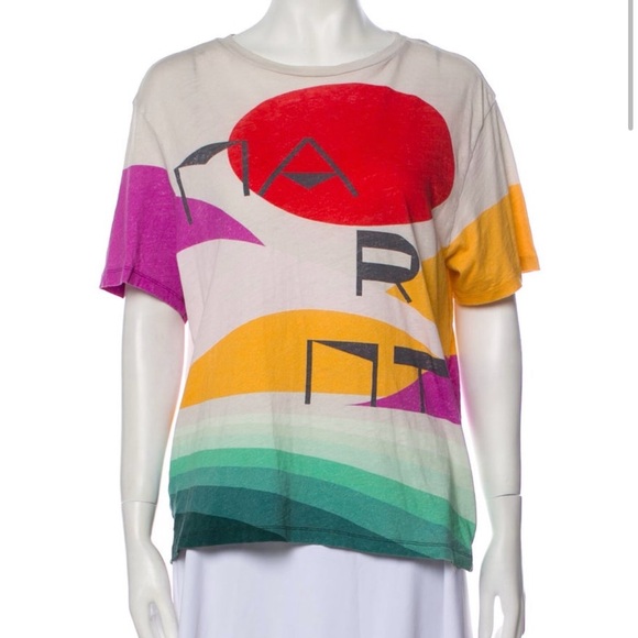 Isabel Marant Tops - Isabel Marat Colorful Graphic Women's T Shirt